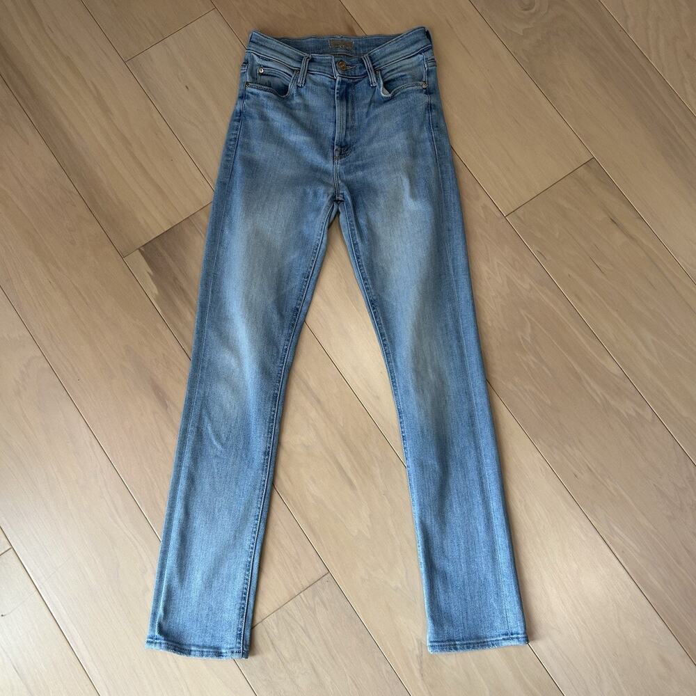 Mother The Mid Rise Dazzler Flood In Sweet Petals Blue Jeans Women’s 25